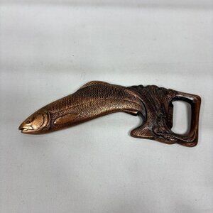 VTG Boma Trout Salmon Fish Bottle Opener Metal Copper Finish Made in Canada